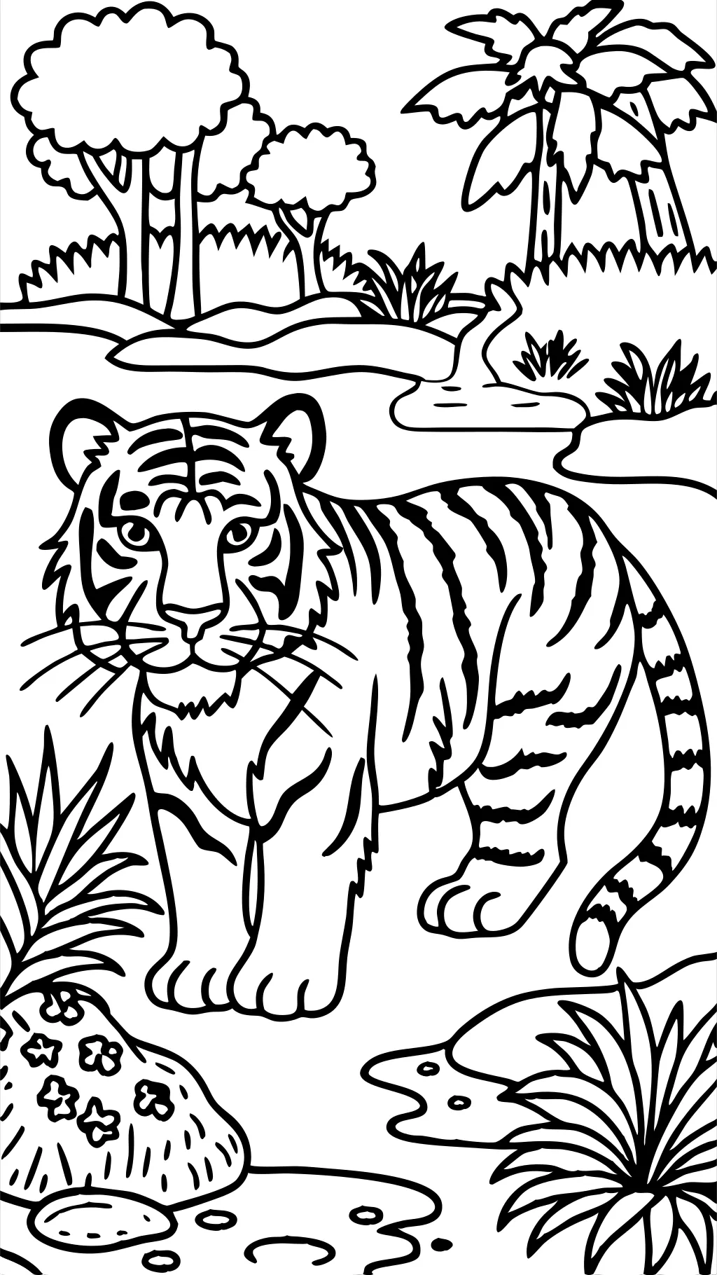 pages à colorier des tigres